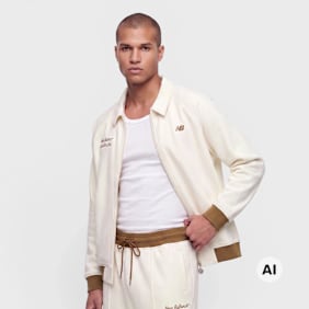New Balance Sport Legacy Pique Jacket angora (aga) bruin