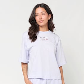 New Balance Trackside Relaxed T-Shirt fioletowy