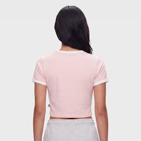 New Balance Trackside Ringer T-Shirt Pink