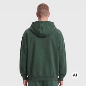 Urban Classics Fluffy Zip Hoody grün