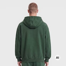 Urban Classics Fluffy Zip Hoody groen