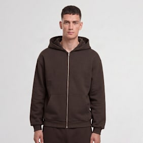 Urban Classics Fluffy Zip Hoody braun