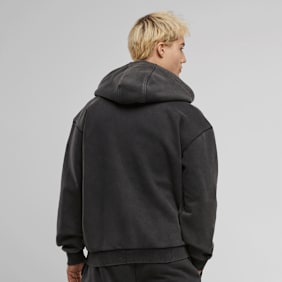 Urban Classics Vintage Zip Heavy Hoody schwarz