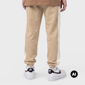 Jordan JDN MJ Air High-Brand-Read Open Hem Pants beige