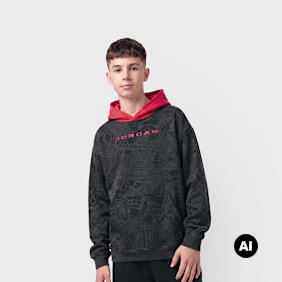 Jordan JDB MJ Brooklyn Hoodie grau
