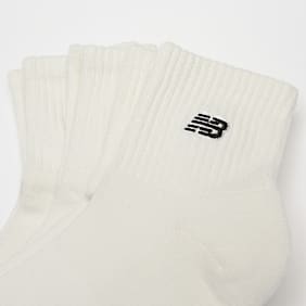 New Balance 3 PACK - Black Patch Logo Seasonal Ankle weiß