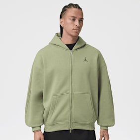 Jordan Brooklyn Oversized Fleece Full Zip Basketball groen