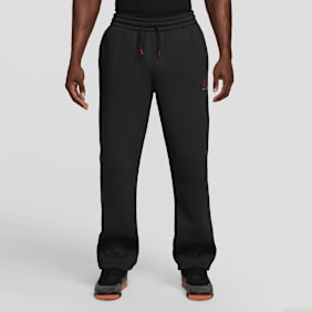 Jordan Brooklyn Statement Fleece Open-Hem Pants noir