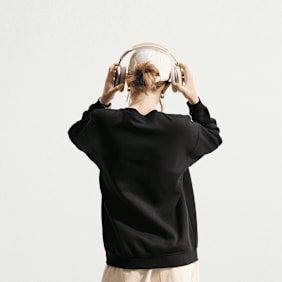 Jordan Sportswear Studio Fleece Oversized Crew All-Over-Print schwarz