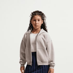 Nike Sportswear Studio Fleece Oversized Full-Zip Hoodie bež
