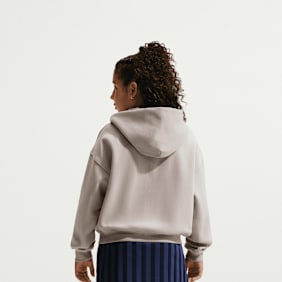 Nike Sportswear Studio Fleece Oversized Full-Zip Hoodie beige