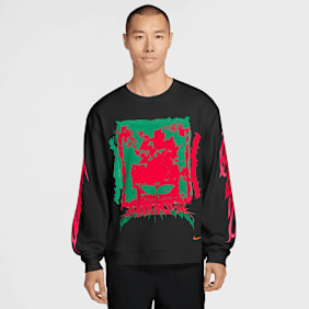Nike   Graphic Fleece Crew-Neck Sweatshirt multicolorido