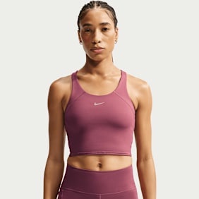 Nike Tempo Dri-FIT Mid Support Crop Bra Tank rosa
