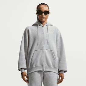 Nike   Studio Fleece Medium Weight Oversized Full-Zip Hoodie grau