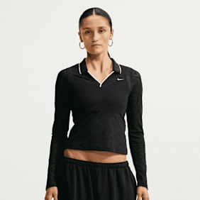 Nike   Chill Knit Longsleeve Stitch Lace Top crna