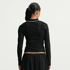 Nike   Chill Knit Longsleeve Stitch Lace Top crna