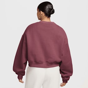Nike Studio Fleece Oversized Cropped Crew rot