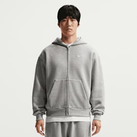 Nike   Solo Swoosh Full-Zip Hoodie grijs