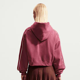 Nike   Studio Fleece Medium Weight Crop Hoodie lichtroze