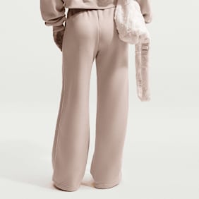 Nike   Studio Fleece Medium Weight Mid-Rise Wide Leg beige