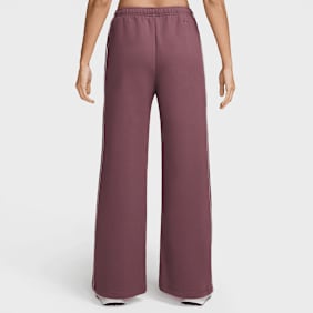 Nike   Studio Fleece Mid-Rise Wide-Leg Scallop Pants rose