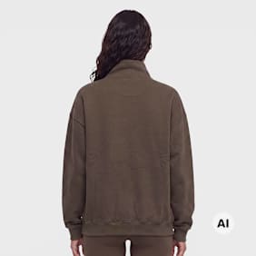 aim'n Varsity Sweat Half Zip Braun