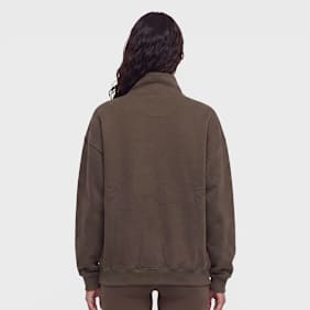 aim'n Varsity Sweat Half Zip Marrone