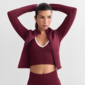 aim'n Shape Seamless Zip Jacket rood