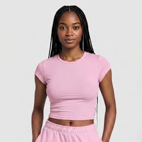 Urban Classics Ladies Super Slim Short Sleeve Tee rosa