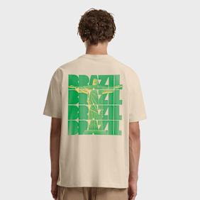 Mister Tee Iconic Brazil Oversize Tee beige