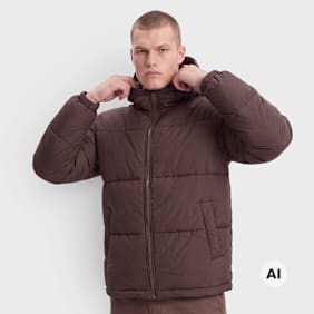 Urban Classics Puffer Jacket With Hood amarelo