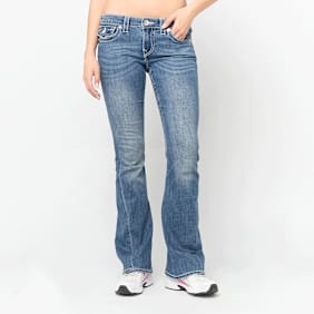 True Religion Joey Low Rise Flare blau