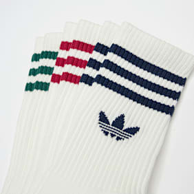 adidas Originals 3 PACK - 3 Stripes Crew weiß