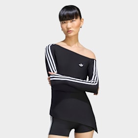 adidas Originals One Shoulder Asymmetric Top negro