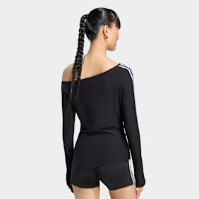 adidas Originals One Shoulder Asymmetric Top noir
