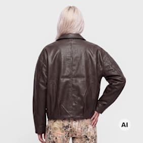 Decibel Cropped Jacket with Belt grijs