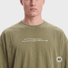 HALO Graphic Boxy T-Shirt zelena
