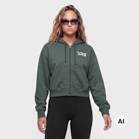 New Balance Trackside Fleece Full Zip zelena