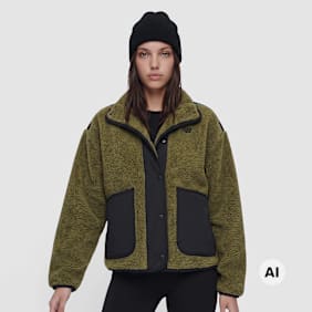 New Balance High Pile Fleece Jacket Grün
