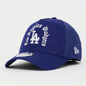 New Era 9FORTY Wordmark Trucker Los Angeles Dodgers niebieski