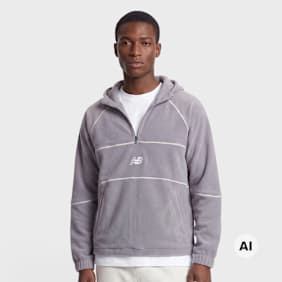 New Balance Trackside Polar Fleece Hoodie morado
