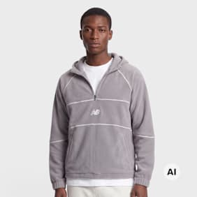 New Balance Trackside Polar Fleece Hoodie Schwarz