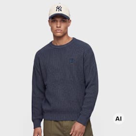 Karl Kani OG Knit Oversized Crew azul