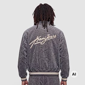 Karl Kani Corduroy Oversized College Jacket grau