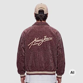 Karl Kani Corduroy Oversized College Jacket braun