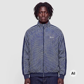 Undefined Brand Signature Check Sidestripe Trackjacket blau