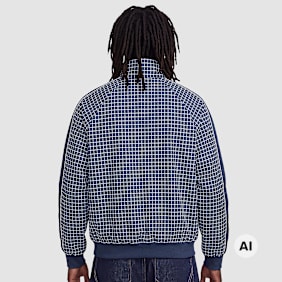 Undefined Brand Signature Check Sidestripe Trackjacket blau