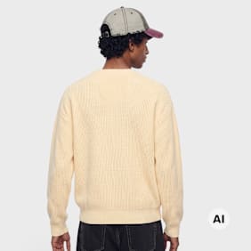 Karl Kani Script Knit Oversized Crew wit