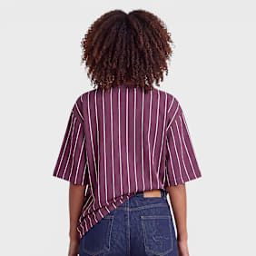 Karl Kani Small Signature Essential Pinstripe OS Tee Viola