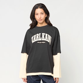 Karl Kani College Oversized Layered Longsleeve preto